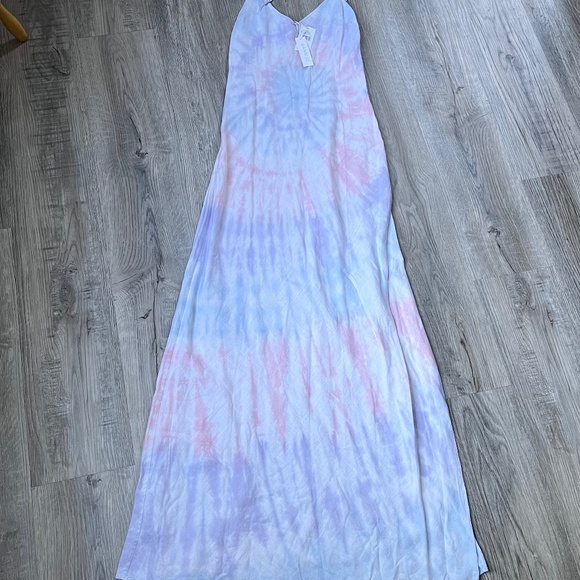 NWT Dannijo Tie-Dye Maxi Slip Dress size medium  purple multi - Picture 2 of 8